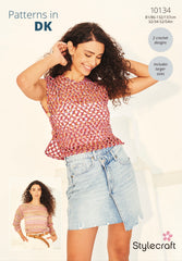 Stylecraft Colourburst DK Crochet Sweater & Tank Pattern 10134