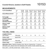 Stylecraft Soft Pastels Aran Crochet Kimono Pattern 10153