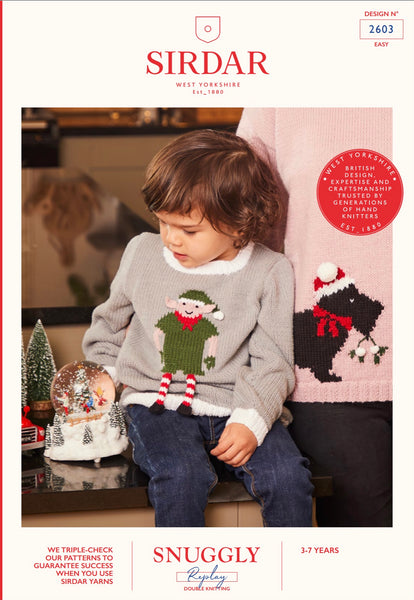 Sirdar Children’s Elf Jumper Knitting Pattern 2603