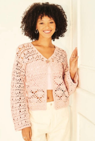 Stylecraft Soft Pastels Aran Crochet Kimono Pattern 10153