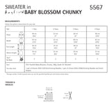 Hayfield Blossom Chunky Sweater Knitting Pattern 5567