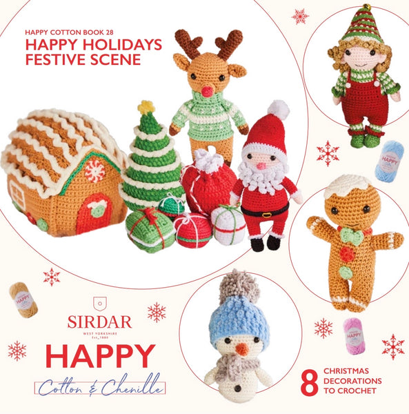 Sirdar Happy Holidays Festive Scene Crochet Decorations Book Bk577