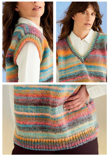 Sirdar Jewelspun Chunky Tank Top Knitting Pattern 10700