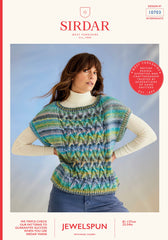 Sirdar Jewelspun Chunky Cable Front Tank Top Knitting Pattern 10703