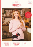 Sirdar Ladies Country Classic D/K Scotty Dog Jumper Knitting Pattern 10650