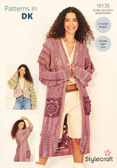 Stylecraft Colourburst DK Longline Jacket Crochet Pattern 10135