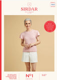 Sirdar No1 D/K Ladies Short Sleeve Top Knitting Pattern 10663