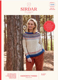 Sirdar Haworth Tweed D/K Fairisle Sweater Knitting Pattern 10690