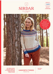 Sirdar Haworth Tweed D/K Fairisle Sweater Knitting Pattern 10690