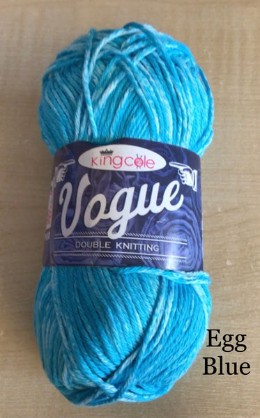 50g of King Cole Vogue King Cole Vogue D/K Cotton Wool/Yarn for Knitting/Crochet