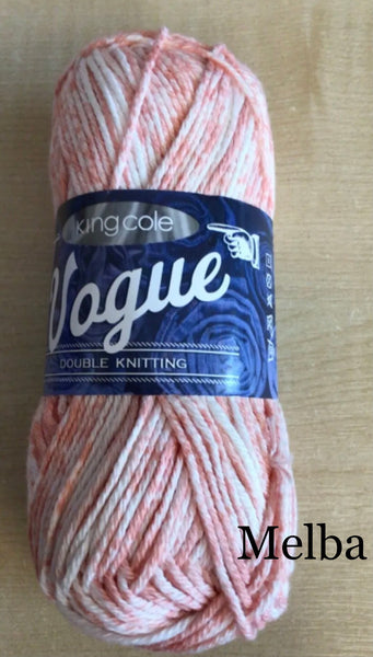 50g of King Cole Vogue King Cole Vogue D/K Cotton Wool/Yarn for Knitting/Crochet