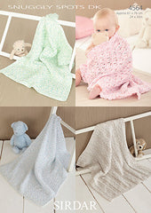 Sirdar Snuggly Spots Blankets Knitting Pattern 4564