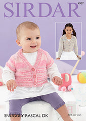 Sirdar Snuggly Rascal D/K Cardigan Knitting Pattern 4907