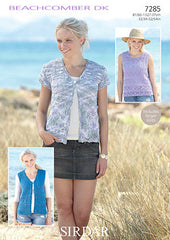 Sirdar Beachcomber D/k pattern 7285 Ladies size 32 - 54"