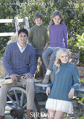 Sirdar Harrap Tweed D/K Family Sweaters Pattern 7396
