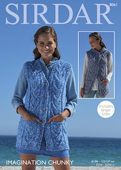 Sirdar Imagination Ladies Waistcoat Knitting Pattern 8061