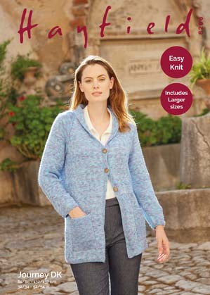 Hayfield Journey D/K Ladies Jacket Knitting Pattern Sizes 32-54" 8266