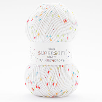 Sirdar Supersoft Aran Rainbow Drops Yarn