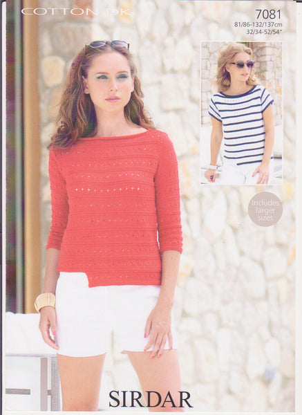 Ladies Cotton Double Knit Pattern 7081