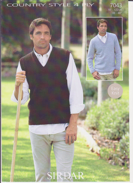 Mens Country Style 4 Ply Pattern 7043