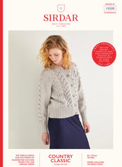 Sirdar Country Classic D/K Round Neck Cardigan Knitting Pattern 10200