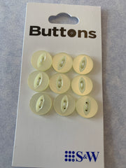 Exclusive 9 x 9mm Lemon Fisheye Buttons (133)