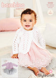 Stylecraft Bambino D/K Cardigan and Sweater Knitting Pattern 9499