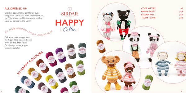 Sirdar Happy Cotton ‘All Dressed Up’ Crochet Toy Pattern Book