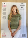 King Cole Island Beaches D/K Short Sleeve Cardigan Knitting Pattern 5610