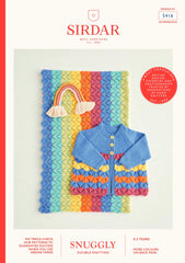 Sirdar Snuggly D/K Cardigan and Blanket Knitting Pattern 5416