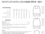 Sirdar Snuggly Spots D/K Sweater and Hoodie Knitting Pattern 4811