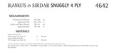 Sirdar Snuggly 4ply Knitted Blankets Pattern 4642