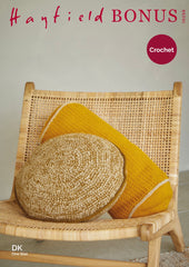 Hayfield Bonus D/K Crochet Cushion Covers Pattern 10256