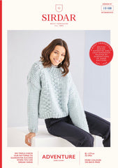 Sirdar Adventure Super Chunky Round Neck Sweater Knitting Pattern 10188