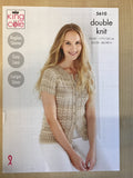 King Cole Island Beaches D/K Short Sleeve Cardigan Knitting Pattern 5610