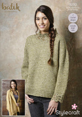 Stylecraft Batik D/K Ladies Crochet Sweater & Jacket Pattern 9293