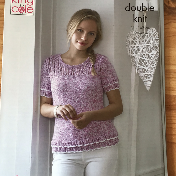 King Cole Calypso Double Knit Top Pattern 5043