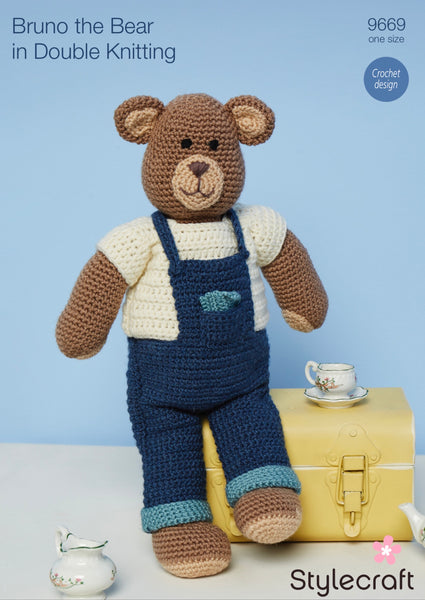 Stylecraft Bruno the Bear Crochet Toy Pattern 9669