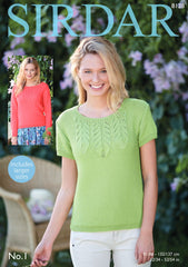 Sirdar No1 Double Knit Tops Knitting Pattern 8128
