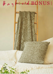 Hayfield Bonus D/K Blanket & Cushion Cover Knitting Pattern 10258