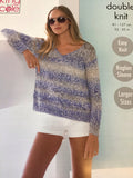 King Cole Calypso Double Knit Ladies V Neck Sweater Pattern 5406