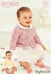 Stylecraft Sweet Dreams D/K Baby Cardigan Knitting Pattern 9897