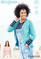 Stylecraft Bellissima Chunky Ladies Sweater and Cardigan Knitting Pattern 9693