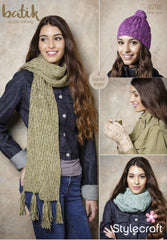 Stylecraft Batik D/K Ladies Accessories Knitting Pattern 9295