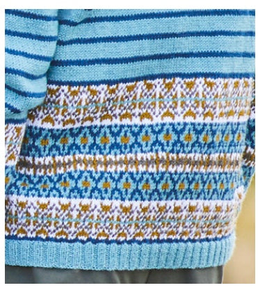 Sirdar Country Classic 4ply Ladies Fairisle Cardigan Knitting Pattern 10129
