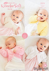 Stylecraft Wondersoft 4ply Baby Cardigan Knitting Pattern 9909