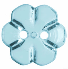 4 x Hemline Turquoise Blue Flower Buttons
