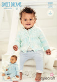 Stylecraft Sweet Dreams D/K Baby Cable Cardigan Knitting Pattern 9900