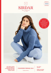 Sirdar D/K Zip Neck Sweater Knitting Pattern 10555