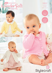 Stylecraft Wondersoft D/K Easy Knit Baby Cardigan Pattern 9902